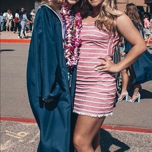 Pink/red striped sailor stripe dress